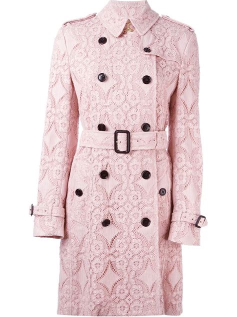 burberry pink lace trench coat|vintage Burberry ladies trench coat.